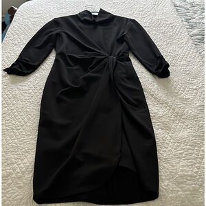 Chic Long Sleeve Black Dress